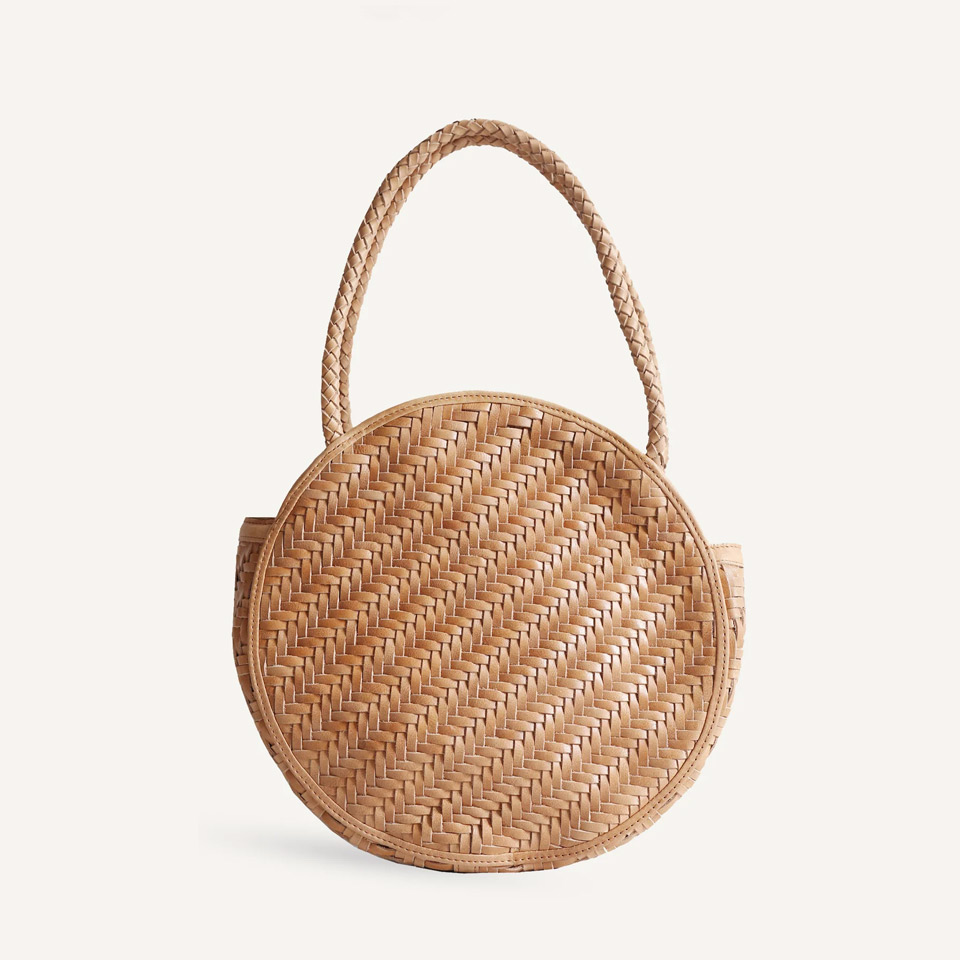 Natural U-Shopper with Leather Handles